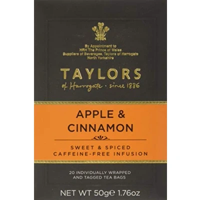 Image of Taylors of Harrogate Apple &amp; Cinnamon Tea 3 x 20 Individually Wrapped Tagged Bags