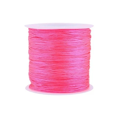 Image of Haofy Craft Nylon Thread, Elastic Beading Cord, Stretch Fabric Crafting String, Chinese Knot Rattail Macrame Shamballa Thread for DIY Bracelet Necklace Sewing Jewellery Making(Sky Blue)