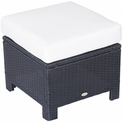 Image of Outsunny Outdoor Rattan Garden Patio Wicker Weave Furniture Table Sofa Chair Black New841 002BK