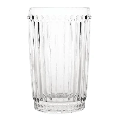Image of Olympia Baroque Tumbler Glass 395Ml 14Oz Ribbed Effect Washer Safe 6pc