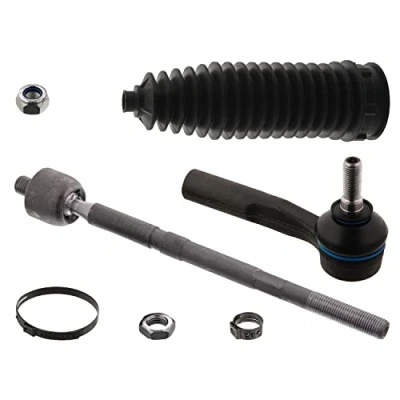 Image of 381787, 381787S3, 400177, 400177S3, 406695 Tie Rod FEBI BILSTEIN 39291 Front Axle Right with nuts clamps, steering bellow