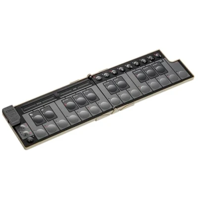 Image of Korg nanoKEY Fold Foldable 25 Key MIDI Keyboard Controller with USB C and TRS Sand Beige
