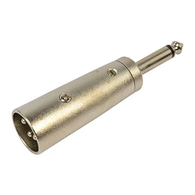 Image of XLR Male Socket to Mono 1/4&quot; Jack Adapter For Microphone &amp; Audio Interconnection