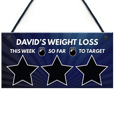 Image of RED OCEAN Diet Weight Loss Sign Slimming World Watchers Tracker PERSONALISED Gift Plaque For Family Friend