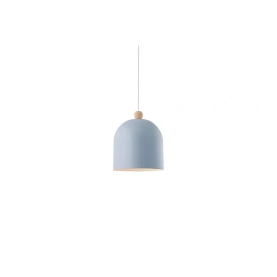 Image of Nordlux Gaston pendant light, metal lampshade, blue