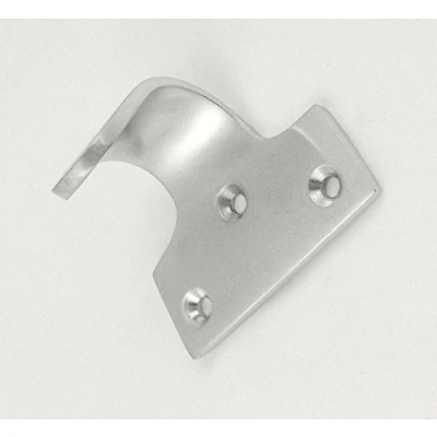 Image of EUROART Solid Sash Window Finger Lift Pull Slide Handle 50mm + 3 Screws Satin Chrome