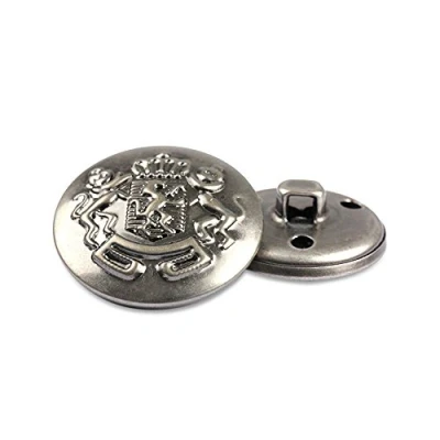 Image of 12 Pieces Metal Buttons for Men Women Suit Garment Shank Jeans Fasteners with Lions Pattern DIY Sewing Accessories Antique silver 18mm