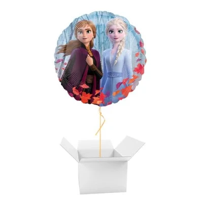 Image of Disney Frozen 2 Round Foil Helium Balloon Inflated in a Box