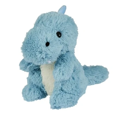 Image of Warmies Plush Blue Baby Dinosaur Microwavable Weighted Teddy with French Lavender Scent, Hot or Cold for Cool Relaxation and Warm Relief