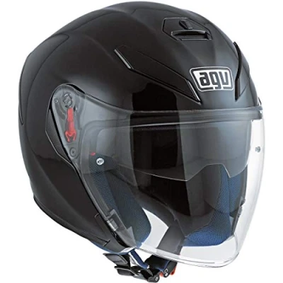Image of Agv Men&#039;s K 5 Jet E2205 Solid Motorcycle Helmet, Black, L UK