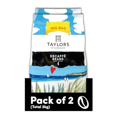 Image of Taylors of Harrogate Decaffé Coffee Beans, 1 kg (Pack 2 Total 2kg)