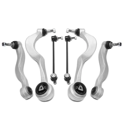 Image of Frankberg 4x Wishbone Arm + 2x Ball Joint Front Axle Compatible with 5 Series E60 2.0L 4.8L 2001 2010 Touring E61 2004 Replace# 31126760181