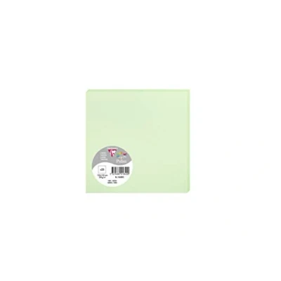 Image of Clairefontaine Ref 1840C Pollen Card (Pack of 25 Sheets) 135 x 135mm Sized, Acid Free, Inkjet &amp; Laser Compatible, Easy to Write On, 210gsm Green