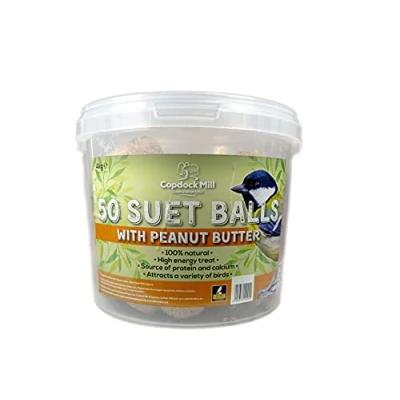 Image of Copdock Mill Suet Balls with Peanut Butter Tub of 50