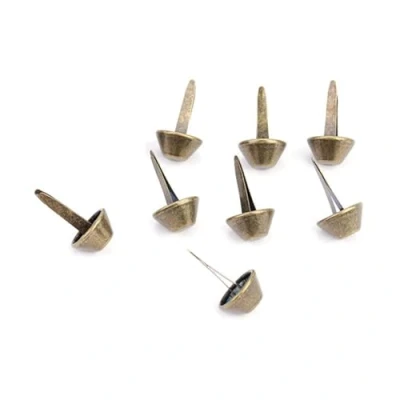 Image of 50Pcs Nailhead Stud,Purse Handbag Cone Feet Stud Spike Leather Craft Supplies(15mm Brass)