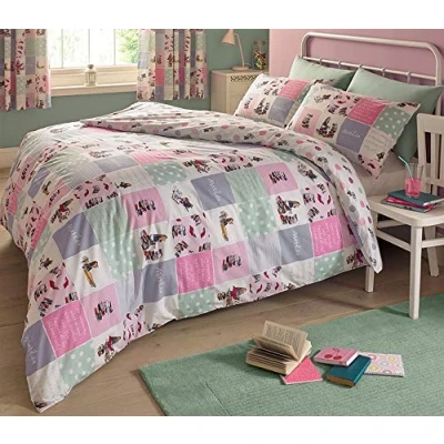 Image of Roald Dahl Matilda, Patchwork Bed set, includes duvet cover and pillowcase (Single set)