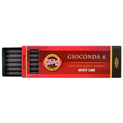 Image of KOH I NOOR Dark Brown Sepia Dry Chalks 5,6mm Pack of 6 pieces