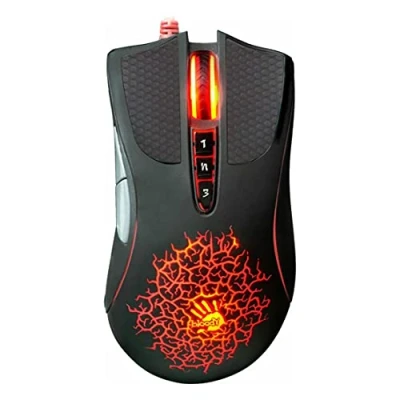 Image of A90 Gaming Mouse Compatible for Bloody with Light Strike (LK) Optical Switch/Scroll 8 Programmable Buttons
