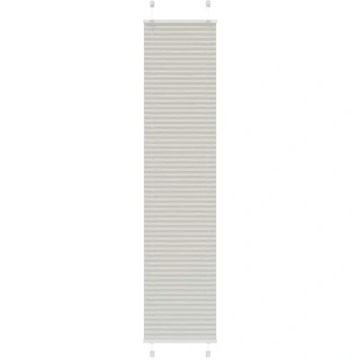 Image of vidaXL Pleated Blind Light Grey 40x200 cm Fabric Width 39.4 Polyester