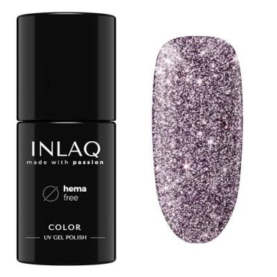 Image of INLAQ® Hema Free UV Nail Polish Glitter Shiny Signs Collection Gel Nails by Gellack Varnish in Scorpio Colours 6ml