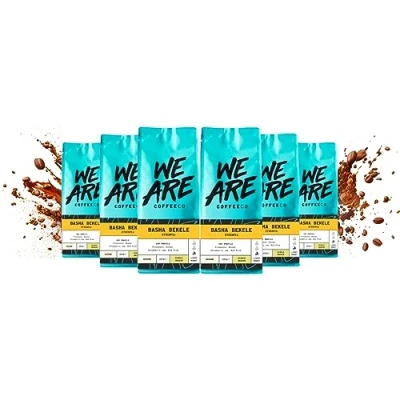 Image of Coffee Ground for Cafetiere, 227g (Pack of 6) Ethiopian Coffee, 100% Arabica, Light Roast Speciality Fresh Single Origin (We Are Co)