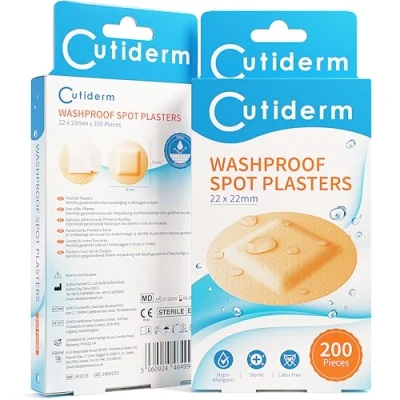 Image of Cutiderm Small Round Spot Plasters 22 x 22mm 200 Per Box