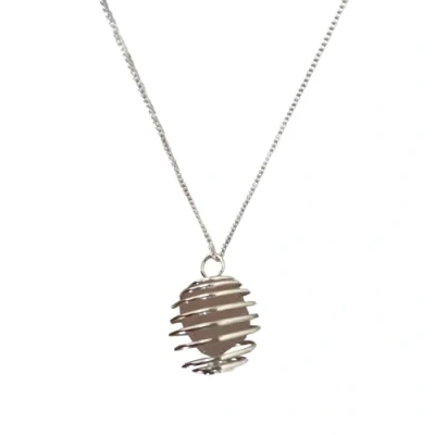 Image of VIE Spiral Tumbled Pendant Necklace, Rose Quartz