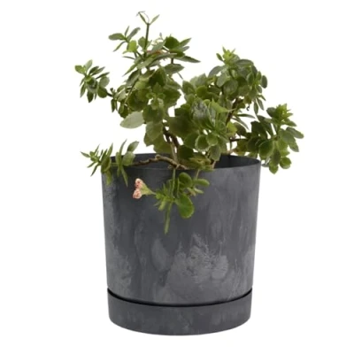 Image of B2C Plant Pots Indoor Outdoor Plastic Marble Concrete Flowerpot Small Medium Large Tubo 5 Colours (35 cm, Marengo)