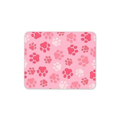 Image of Pink Paw Prints Mouse Mat Pad Dog Cat Animal Mum Sister Gift Computer #13224