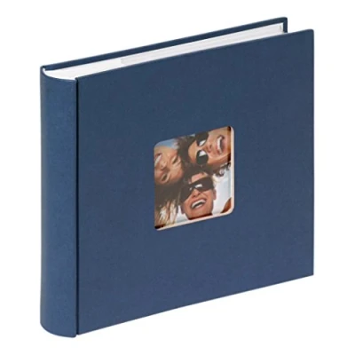 Image of walther Design Photo Album Blue 200 Photos 10 x 15 cm Memo with Punched Cover, Fun ME 110 L