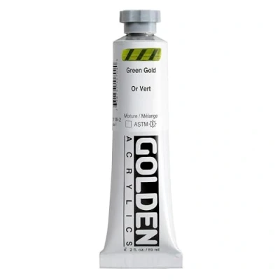 Image of Pro Art Golden Heavy Body Acrylic Paint 2 oz Green Gold, 59.1 ml (Pack of 1)
