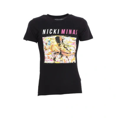 Image of Eleven Paris Mens NICKI short sleeve round neck t shirt 13S1LT076 man Black Cotton Size X Small