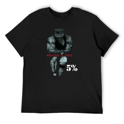 Image of NeatDady Rip Rich Piana 5% Whatever It Takes Sht Sleeved T Shirt Black XXL