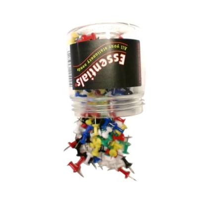 Image of Whitecroft Essentials Value Push Pin Assorted Colour (Pack of 200)