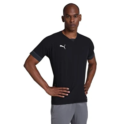 Image of Puma Men&#039;s Teamfinal Jersey Football Shirt, Black phantom Black, S