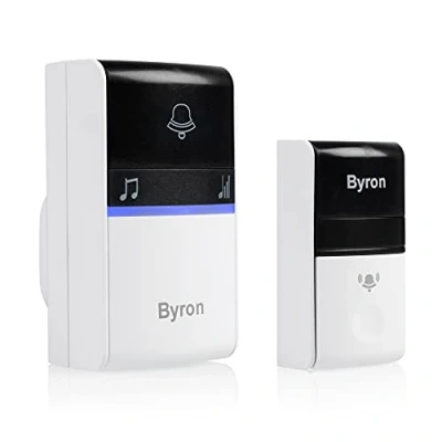 Image of Byron Wireless Doorbell Kit Kinetic Energy Easy Installation Range: 100 m in Open Field Adjustable Volume and melodies 80 dB max DBY 23612BS