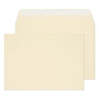 Image of Blake Creative Senses C5 162 x 229 mm 145gsm Luxury Handmade Feltmark Peel &amp; Seal Wallet Envelopes (44FT347) Ivory Pack of 20