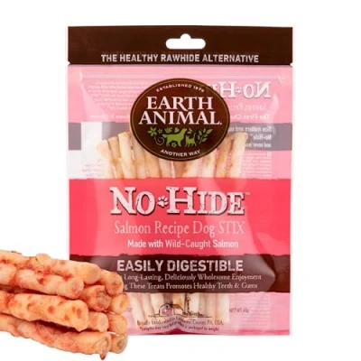 Image of Earth Animal No Hide Salmon Dog Stix 10pk 45g