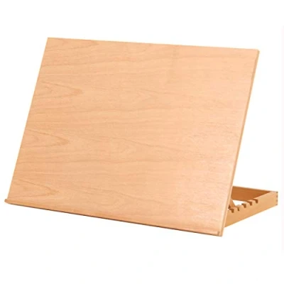 Image of Create Lagan A2 Desktop Table Easel and Craft Workstation, Adjustable Made from Solid Beech Wood for Drawing, Painting, Sketching or Display