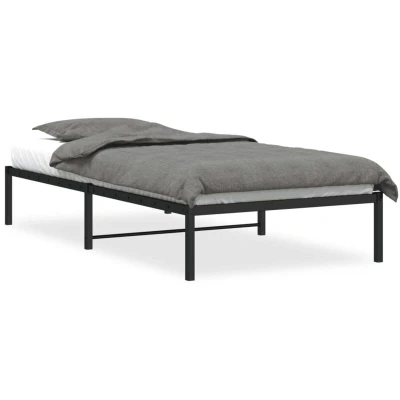 Image of vidaXL Metal Bed Frame without Mattress Black 107x203cm