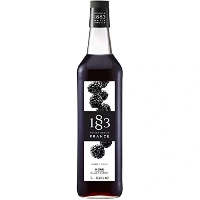 Image of 1883 Maison Routin Premium Blackberry Syrup for Cocktails &amp; Mocktails Glass 1L