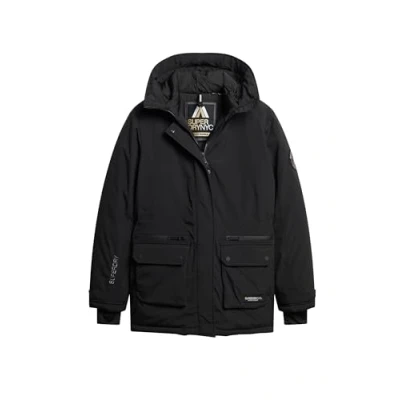 Image of Superdry Women&#039;s City Padded Parka Jacket, Black/White, UK 8