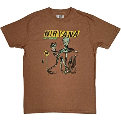 Image of Paradiso Clothing Nirvana Incesticide Print Tshirt, Women&#039;s, Size: XL, Brown