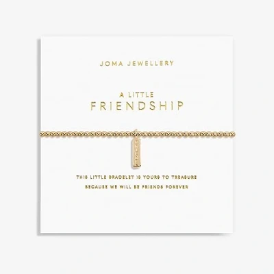 Image of Joma Jewellery A Little Gold FRIENDSHIP Bracelet 17.5cm Stretch Adjustable Wrist Stacking