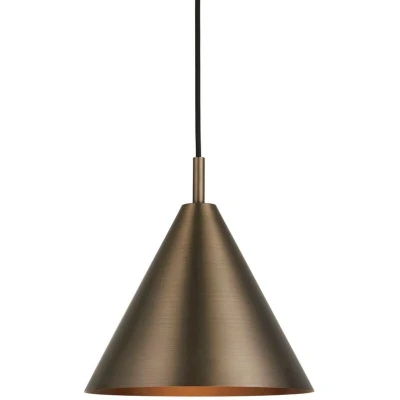 Image of Cape Dome Pendant Ceiling Light Brushed Antique Bronze Plate, 1x E27