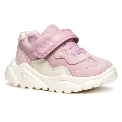 Image of Geox Baby CIUFCIUF Girl B Sneaker, Old Rose/Off White, 6 UK Child