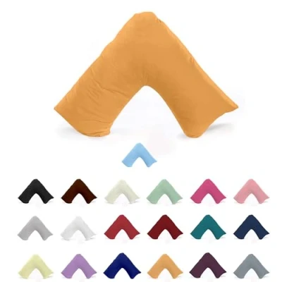 Image of EGYPTO Orthopaedic V Shaped Pillow Nursing Pregnancy Back Support Cases (Peach)