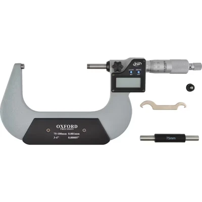 Image of Oxford 75 100mm/3 4&quot; IP65 Digital External Micrometer