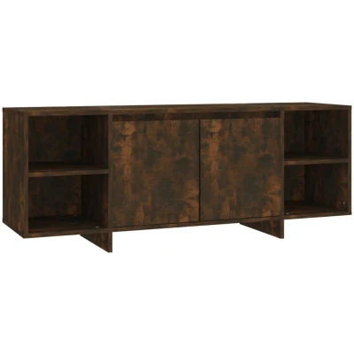 Image of vidaXL TV Cabinet Smoked Oak 130x35x50 cm Engineered Wood