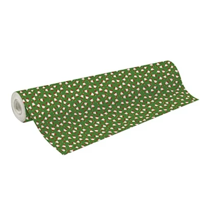 Image of Clairefontaine Ref 202055C Excellia Christmas Fantasy Gift Wrap Paper Roll (Single Roll) 70cm Width x 50m Length, 80gsm Santa Claus Design